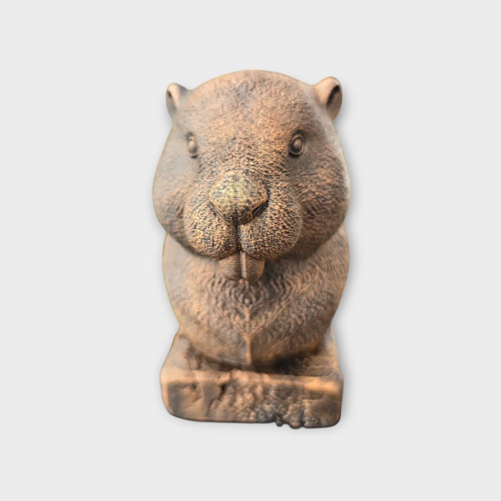 Bust of a Beaver statue - home decor animal lover gift him her handpainted ornament