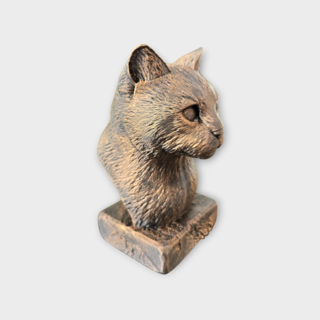 Bust of a Bengal statue - home decor animal lover gift him her handpainted ornament