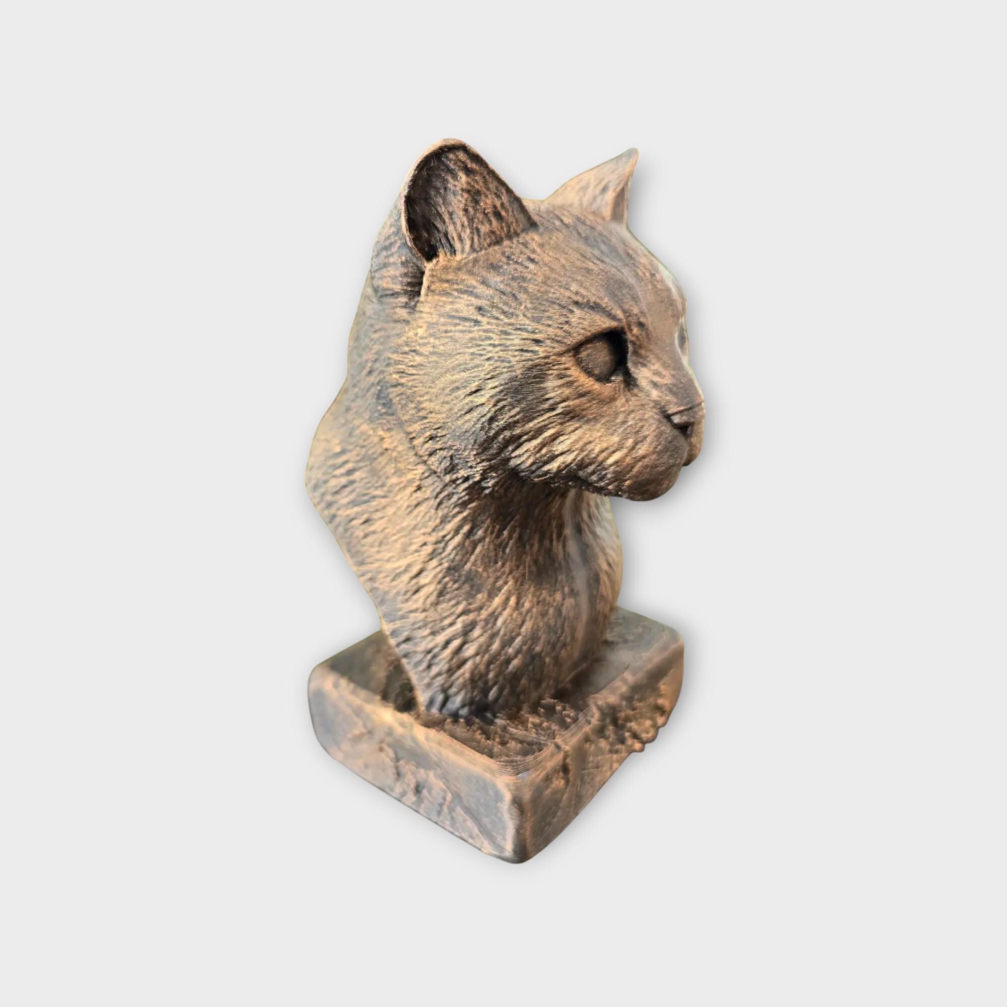 Bust of a Bengal statue - home decor animal lover gift him her handpainted ornament