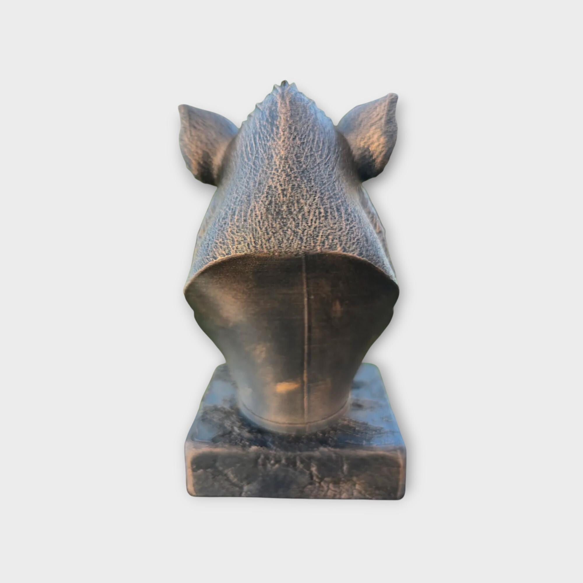 Bust of a Boar statue - home decor animal lover gift him her handpainted ornament