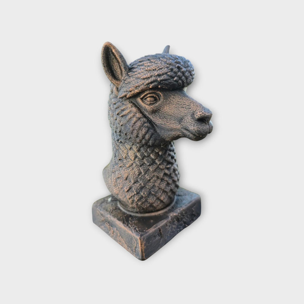 Bust of a Alpaca statue - home decor animal lover gift him her handpainted ornament