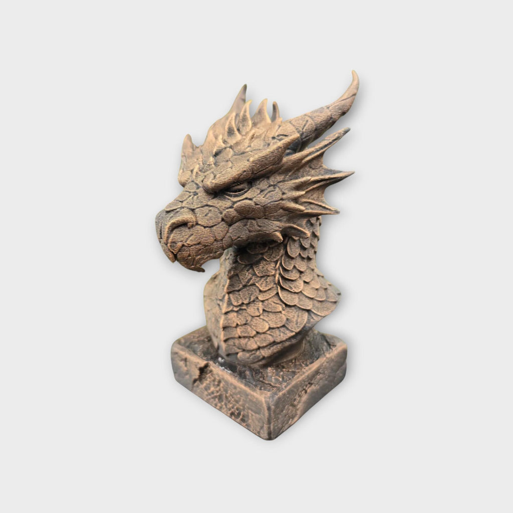 Bust of a fire Dragon Bust statue - handpainted home decor dog lover gift him her ornament