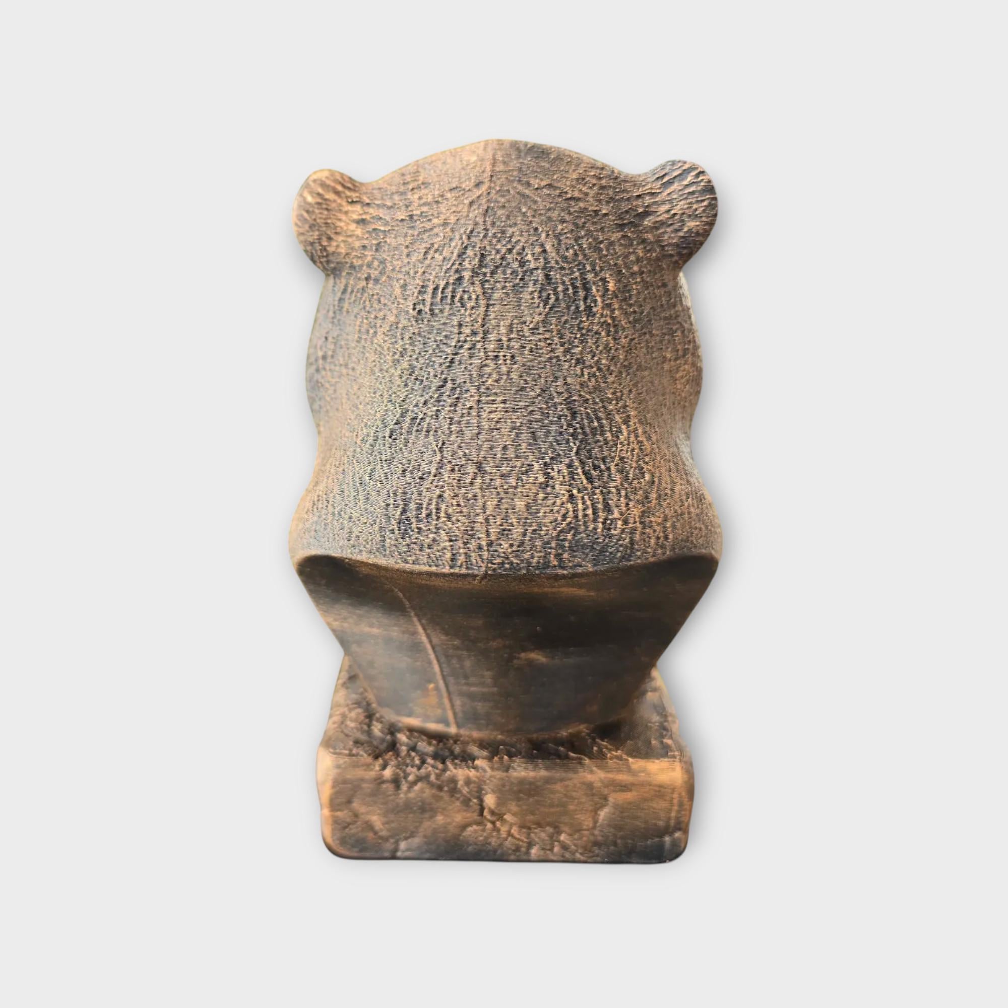 Bust of a Beaver statue - home decor animal lover gift him her handpainted ornament