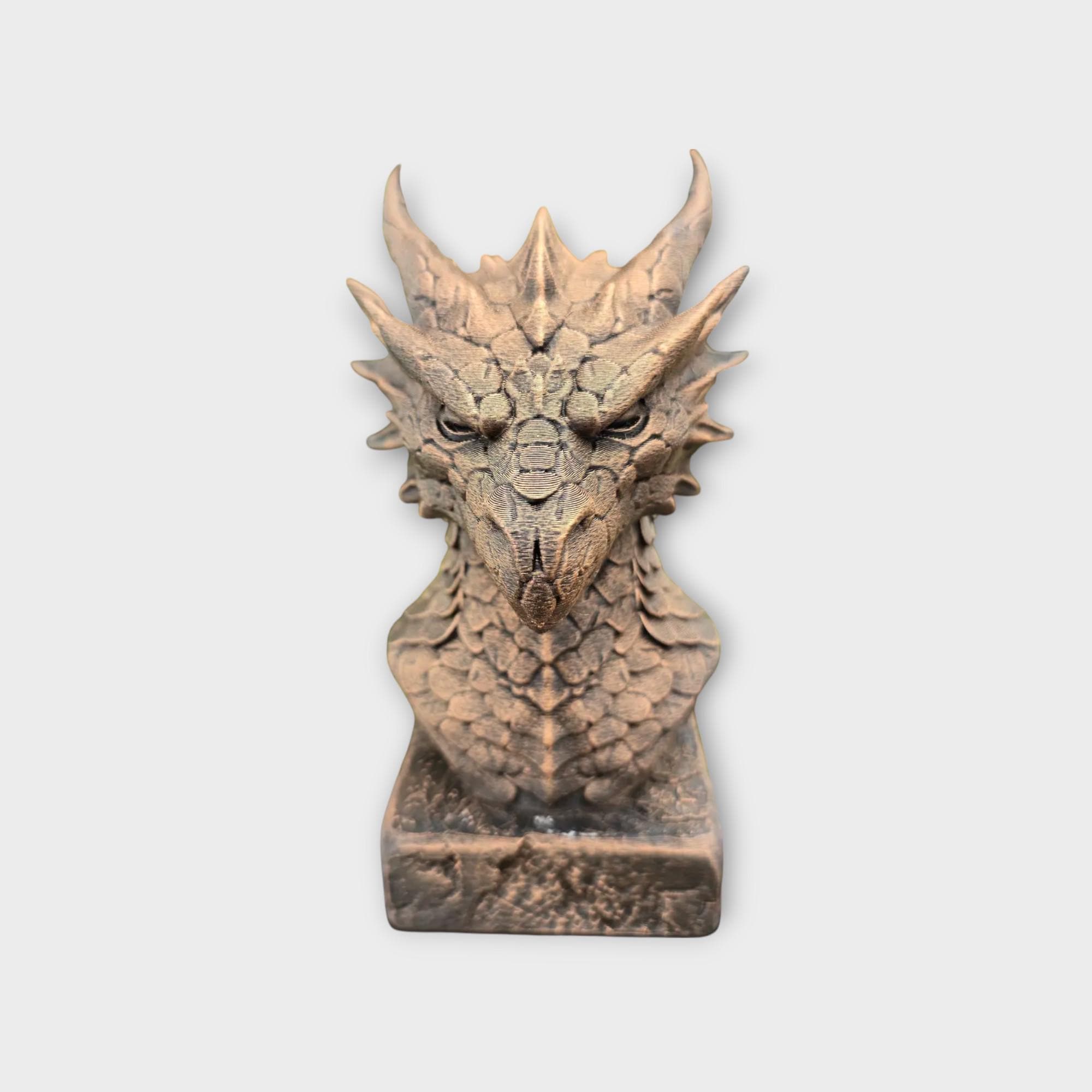 Bust of a fire Dragon Bust statue - handpainted home decor dog lover gift him her ornament