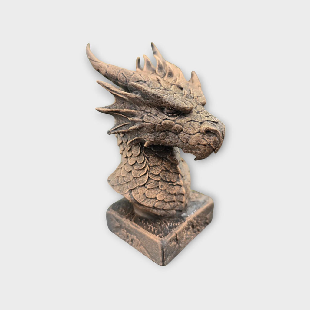 Bust of a fire Dragon Bust statue - handpainted home decor dog lover gift him her ornament