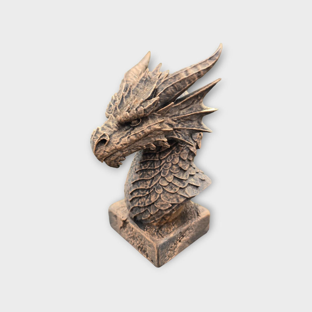 Bust of a storm Dragon Bust statue - handpainted home decor dog lover gift him her ornament