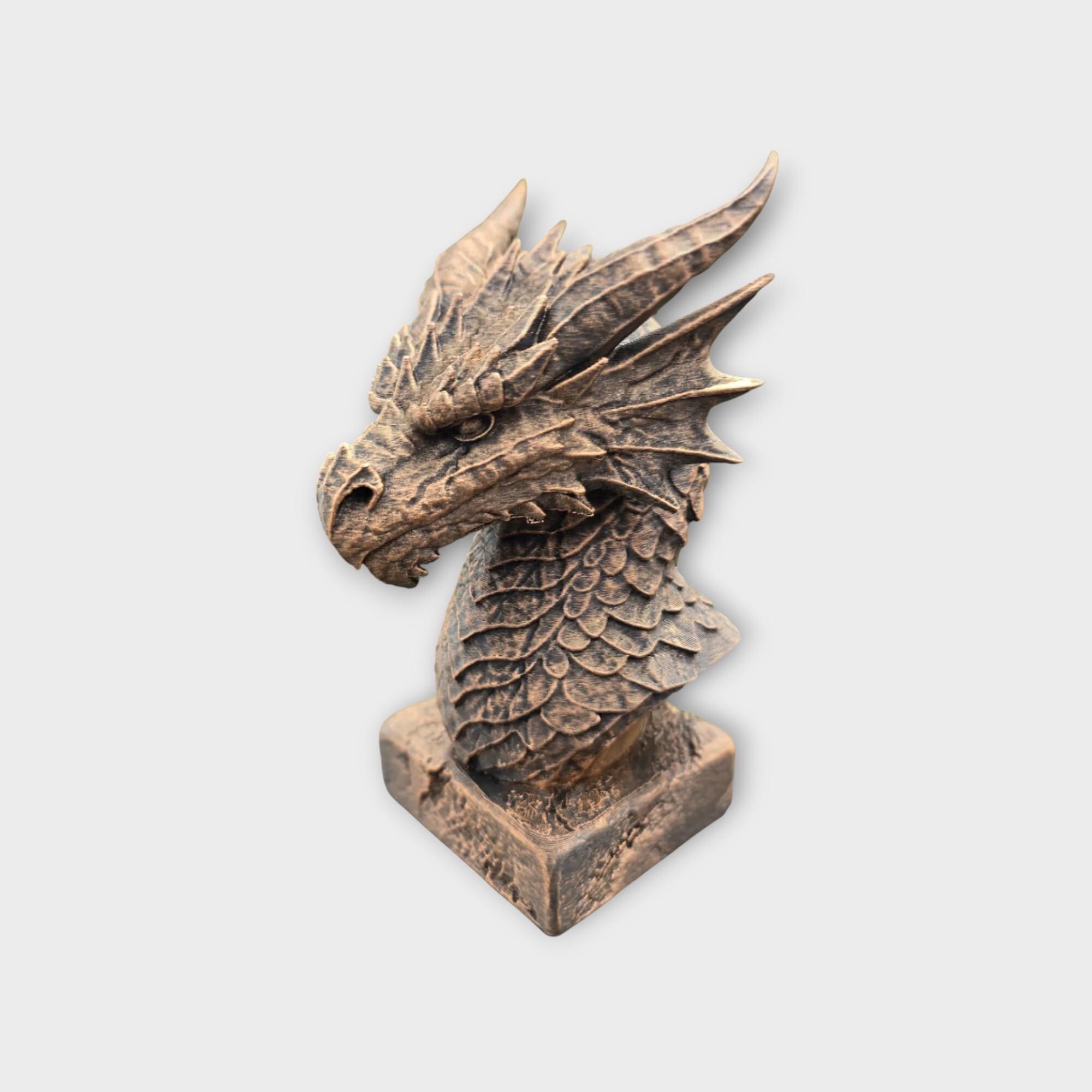Bust of a storm Dragon Bust statue - handpainted home decor dog lover gift him her ornament