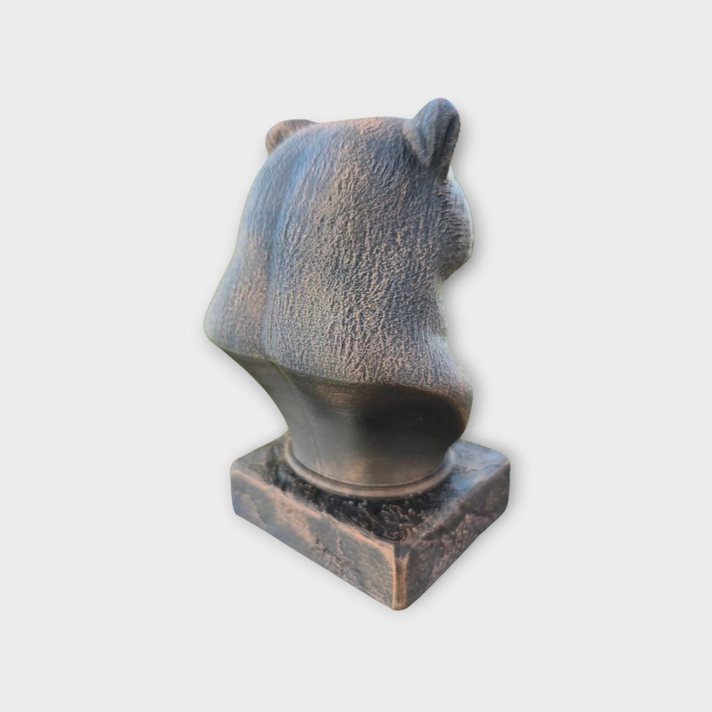 Bust of a Badger statue - home decor animal lover gift him her handpainted ornament