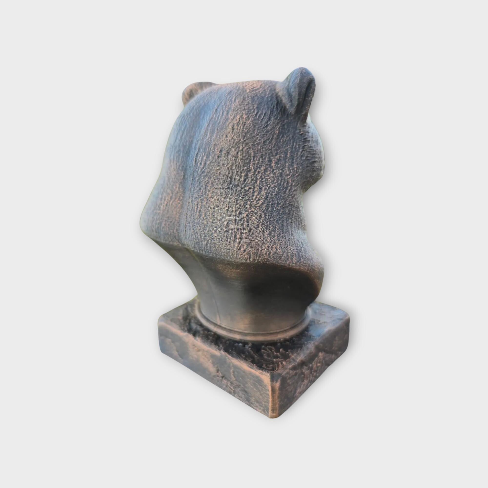 Bust of a Badger statue - home decor animal lover gift him her handpainted ornament