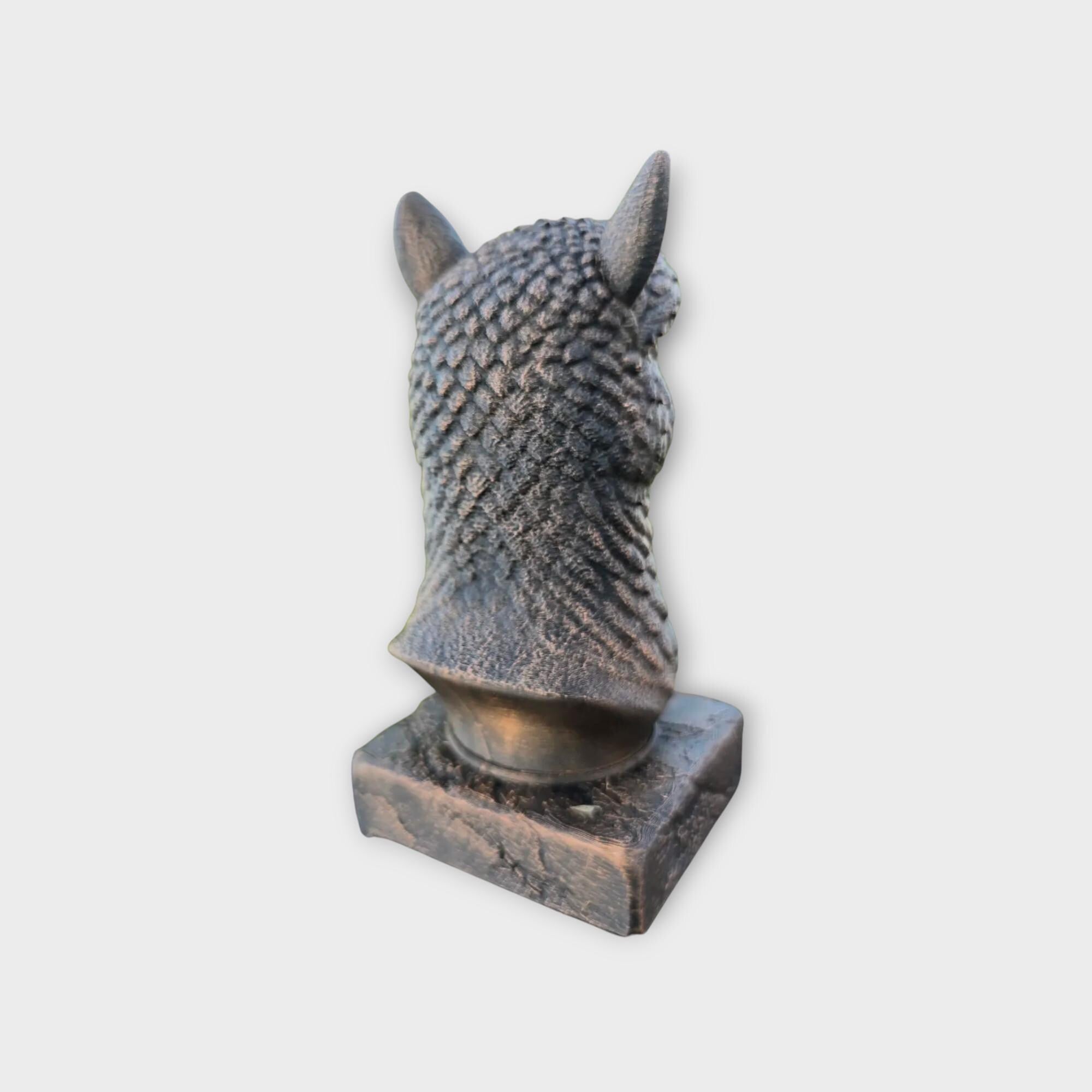 Bust of a Alpaca statue - home decor animal lover gift him her handpainted ornament