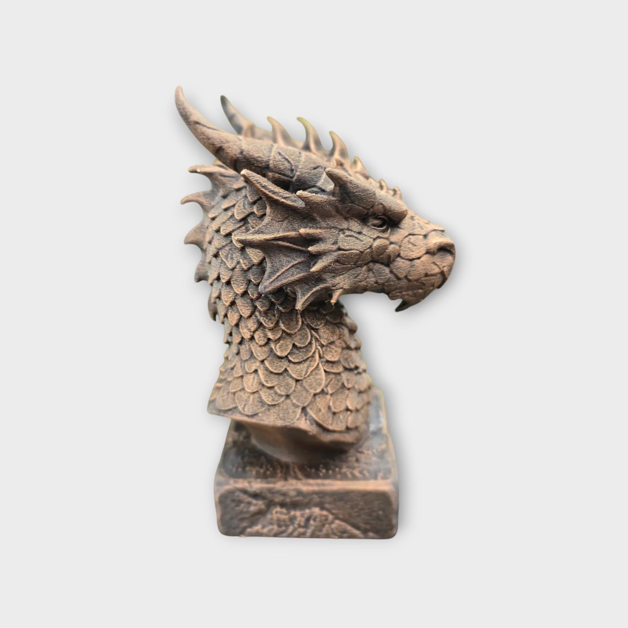 Bust of a fire Dragon Bust statue - handpainted home decor dog lover gift him her ornament