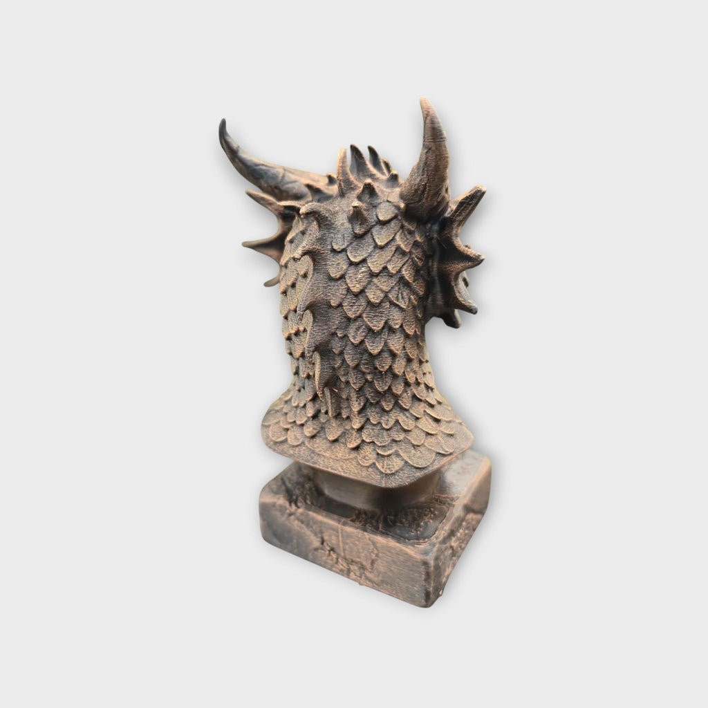 Bust of a fire Dragon Bust statue - handpainted home decor dog lover gift him her ornament