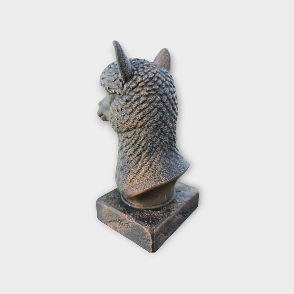 Bust of a Alpaca statue - home decor animal lover gift him her handpainted ornament