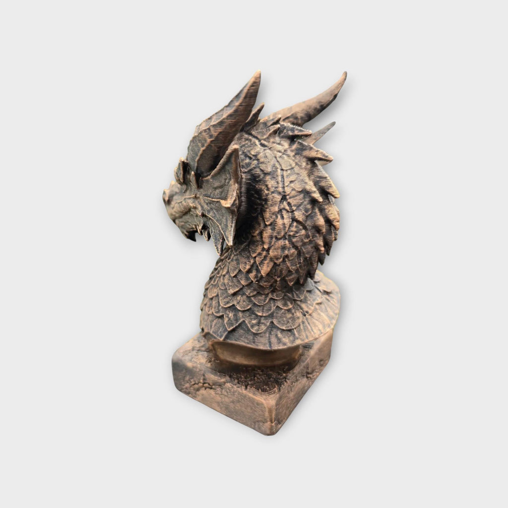 Bust of a storm Dragon Bust statue - handpainted home decor dog lover gift him her ornament
