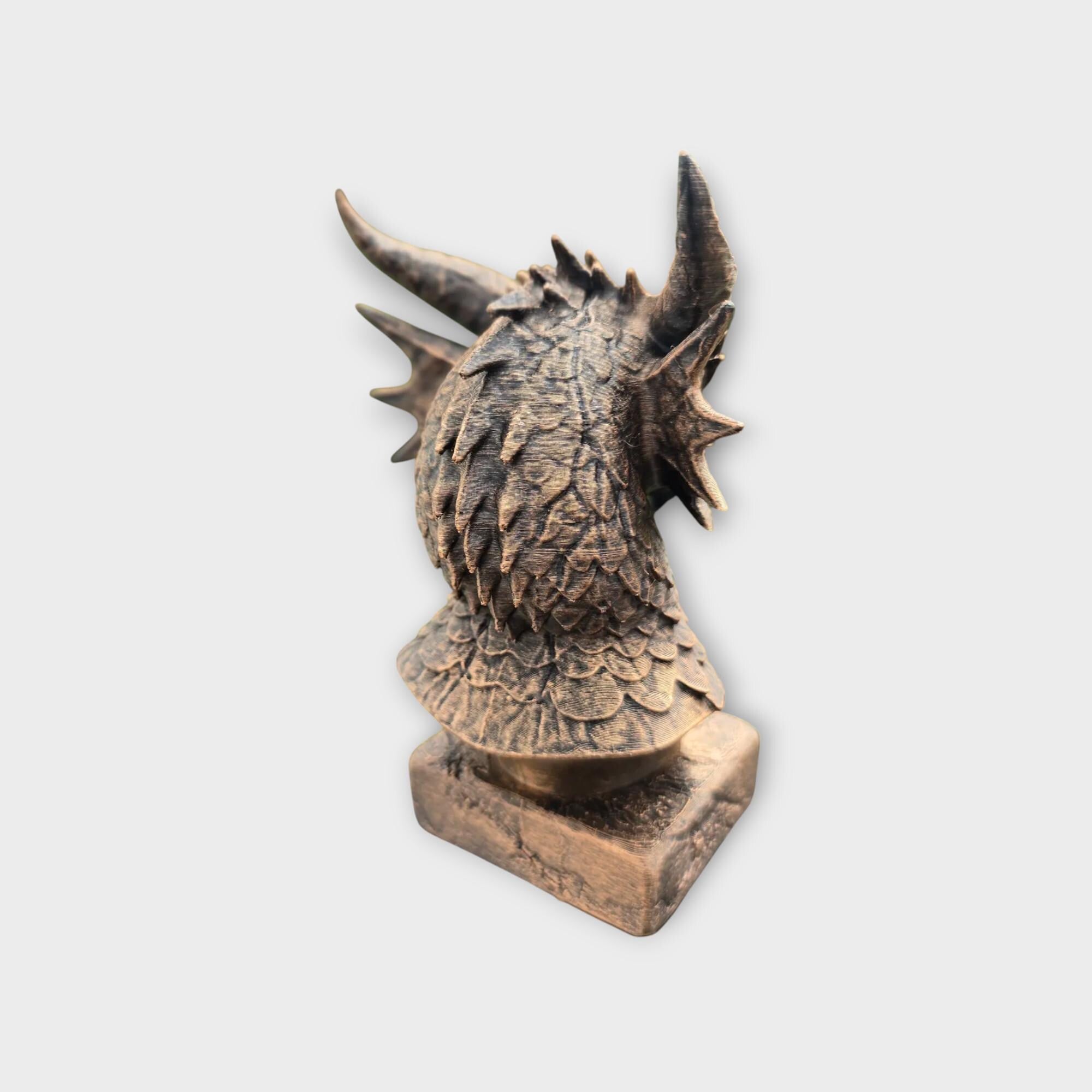 Bust of a storm Dragon Bust statue - handpainted home decor dog lover gift him her ornament