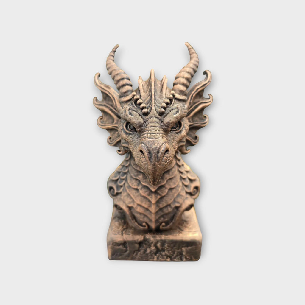 Bust of a Water Dragon Bust statue - handpainted home decor dog lover gift him her ornament