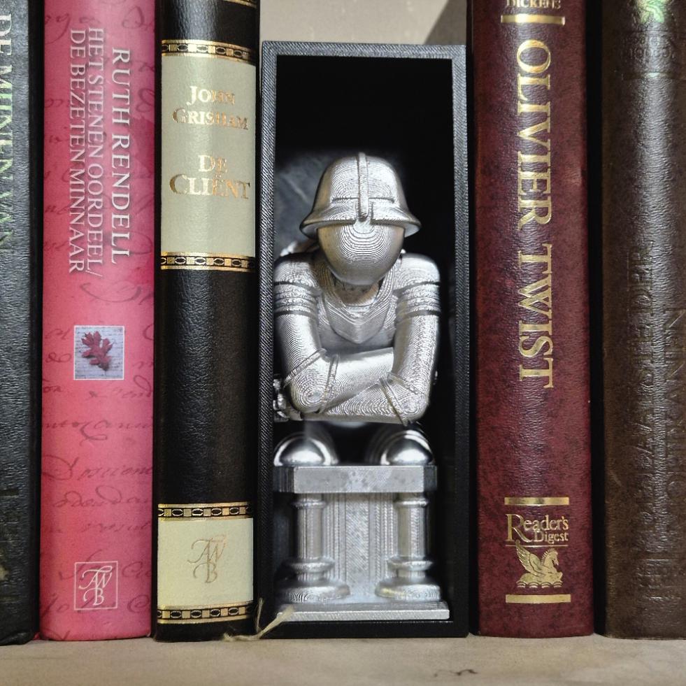 Enchanted Pawn Book Nook wizard chess - 3D Printed Fantasy Soldier for Magical Bookshelves