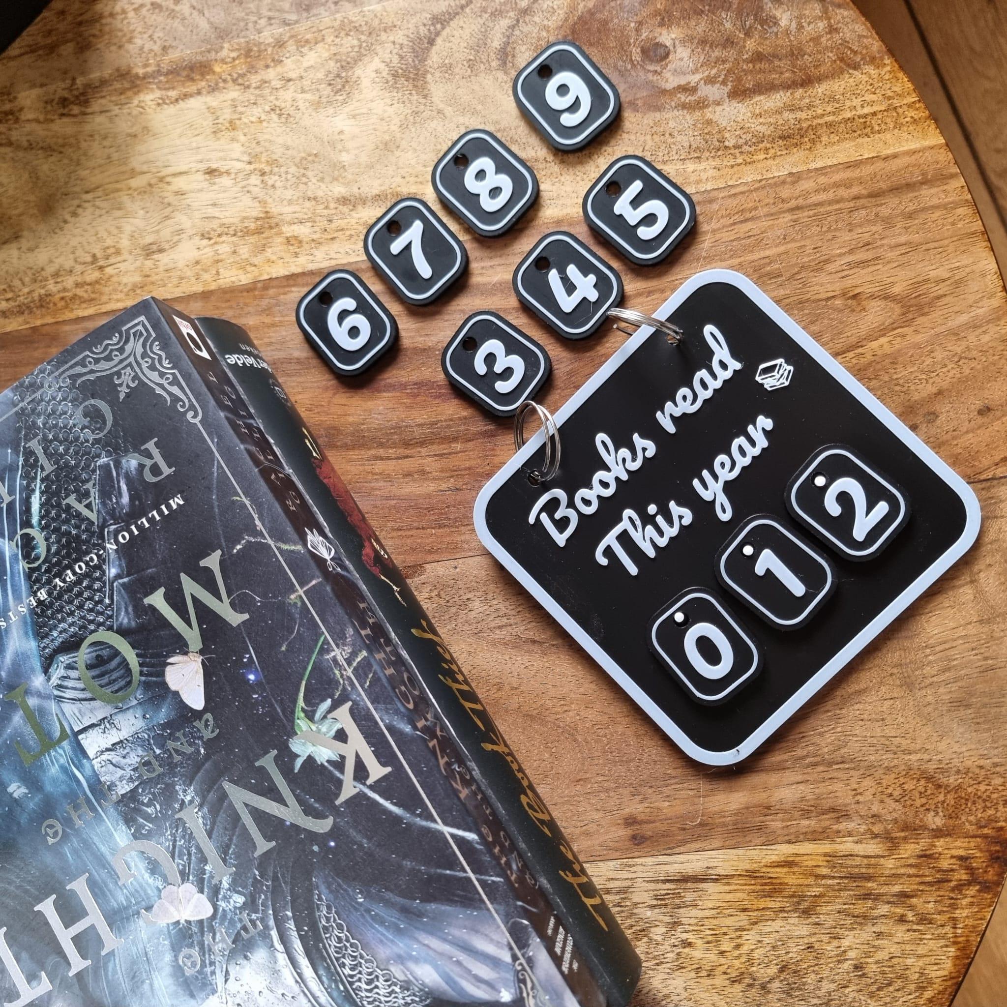 Books Read This Year Tracker – Interchangeable Number Sign for Book Lovers gift for him her