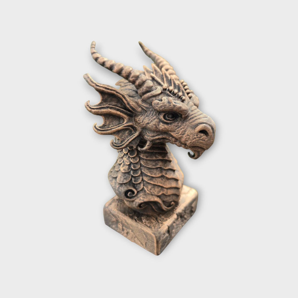 Bust of a Water Dragon Bust statue - handpainted home decor dog lover gift him her ornament