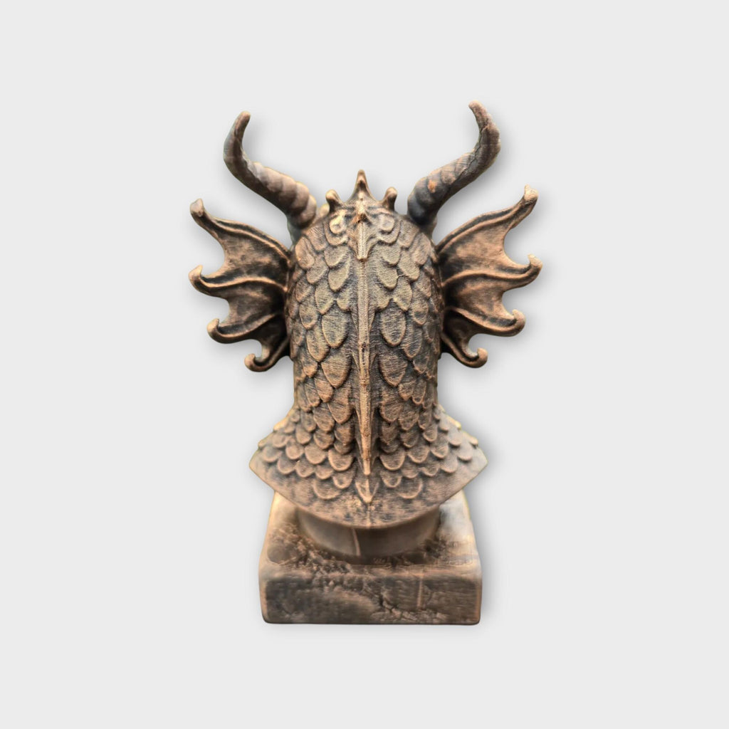 Bust of a Water Dragon Bust statue - handpainted home decor dog lover gift him her ornament