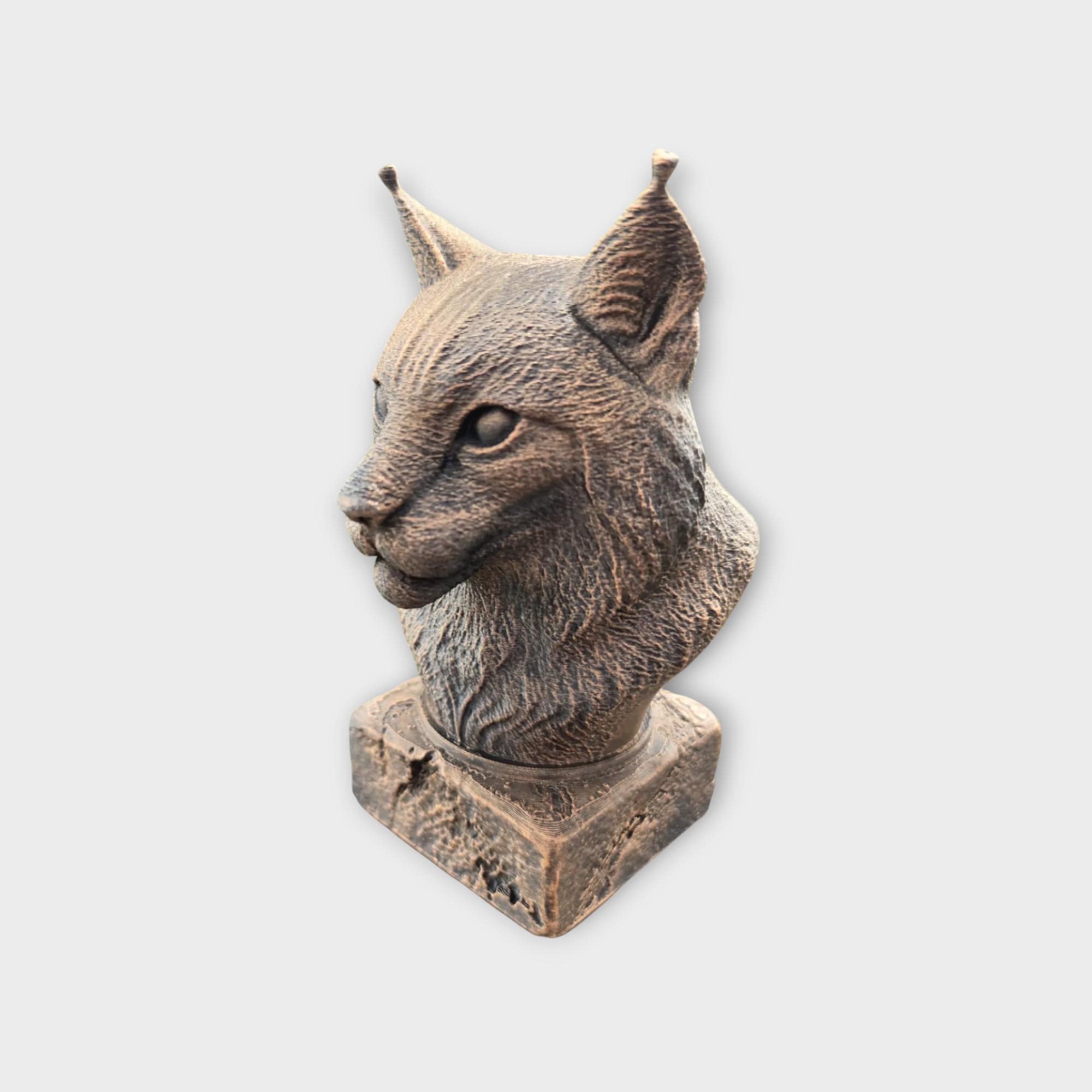 Bust of a Lynx cat statue - home decor lover gift him her handpainted ornament