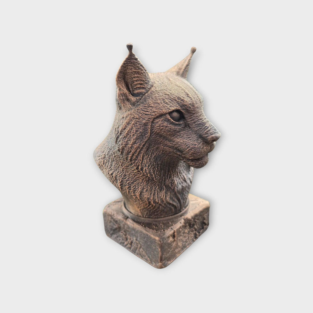 Bust of a Lynx cat statue - home decor lover gift him her handpainted ornament
