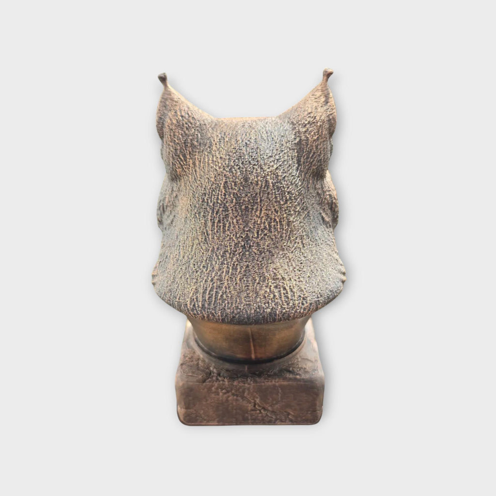 Bust of a Lynx cat statue - home decor lover gift him her handpainted ornament