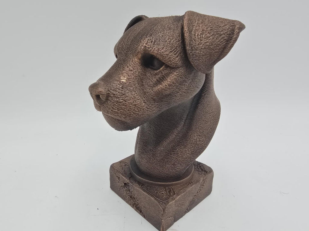 Büste einer Border Terrier Hundestatue - Wohndeko Hundeliebhaber Geschenk für ihn oder sie handbemaltes Ornament