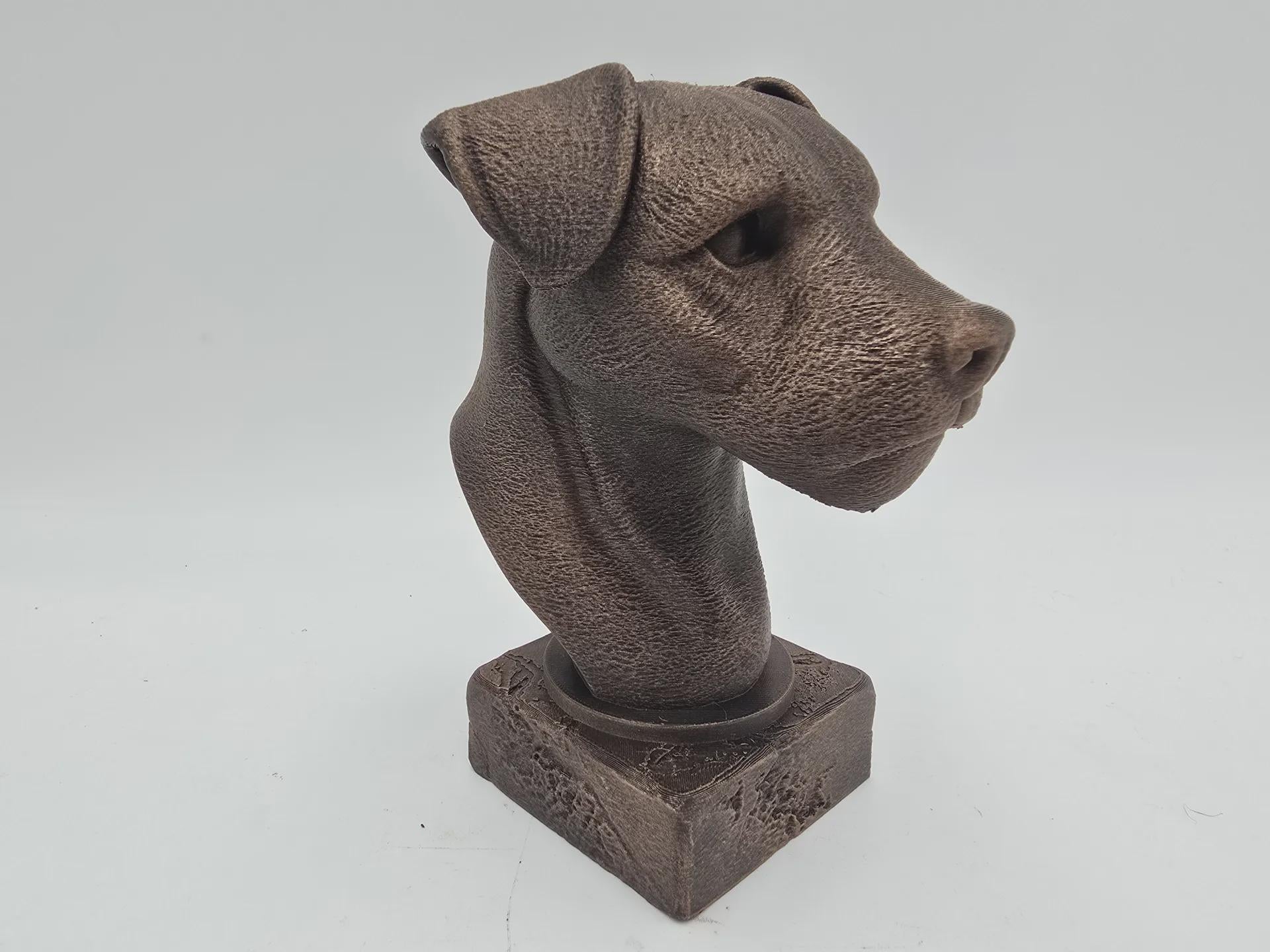 Büste einer Border Terrier Hundestatue - Wohndeko Hundeliebhaber Geschenk für ihn oder sie handbemaltes Ornament