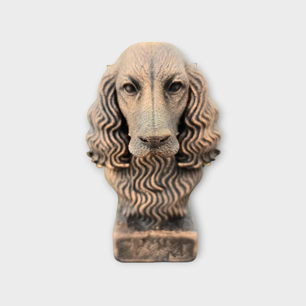 Bust of a Springer Spaniel dog statue - home decor dog lover handpainted ornament