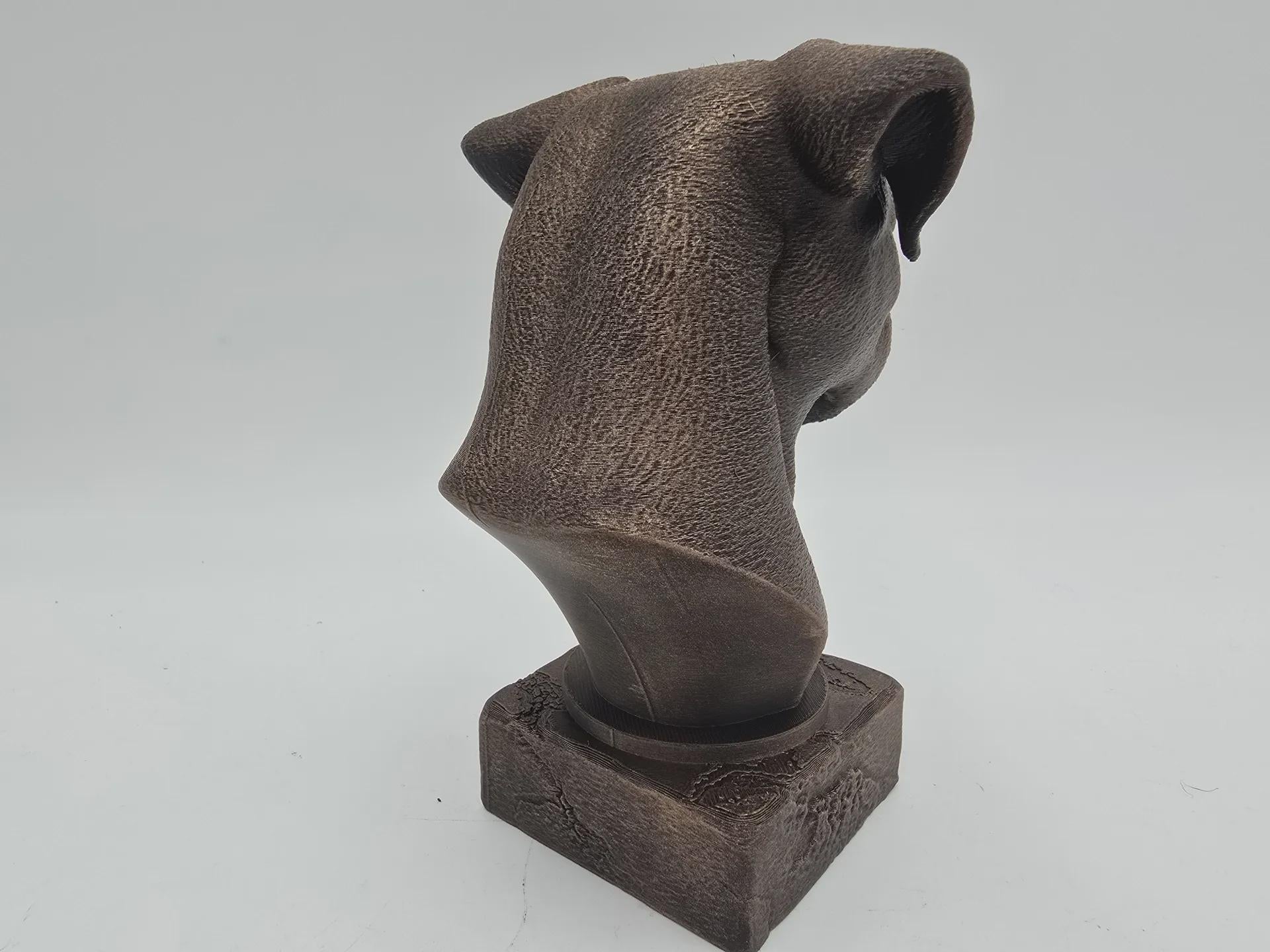 Büste einer Border Terrier Hundestatue - Wohndeko Hundeliebhaber Geschenk für ihn oder sie handbemaltes Ornament