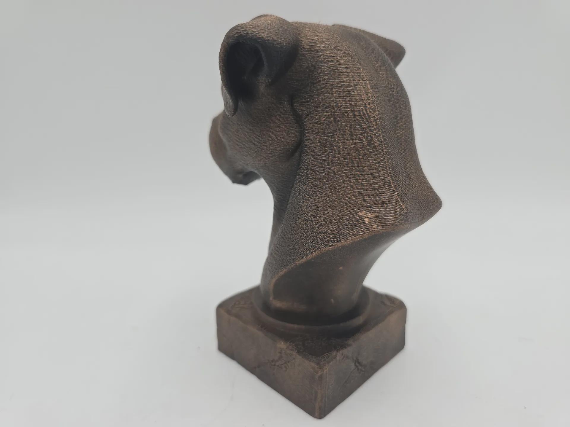 Bust of a Border terrier dog statue - home decor dog lover gift him her handpainted ornament