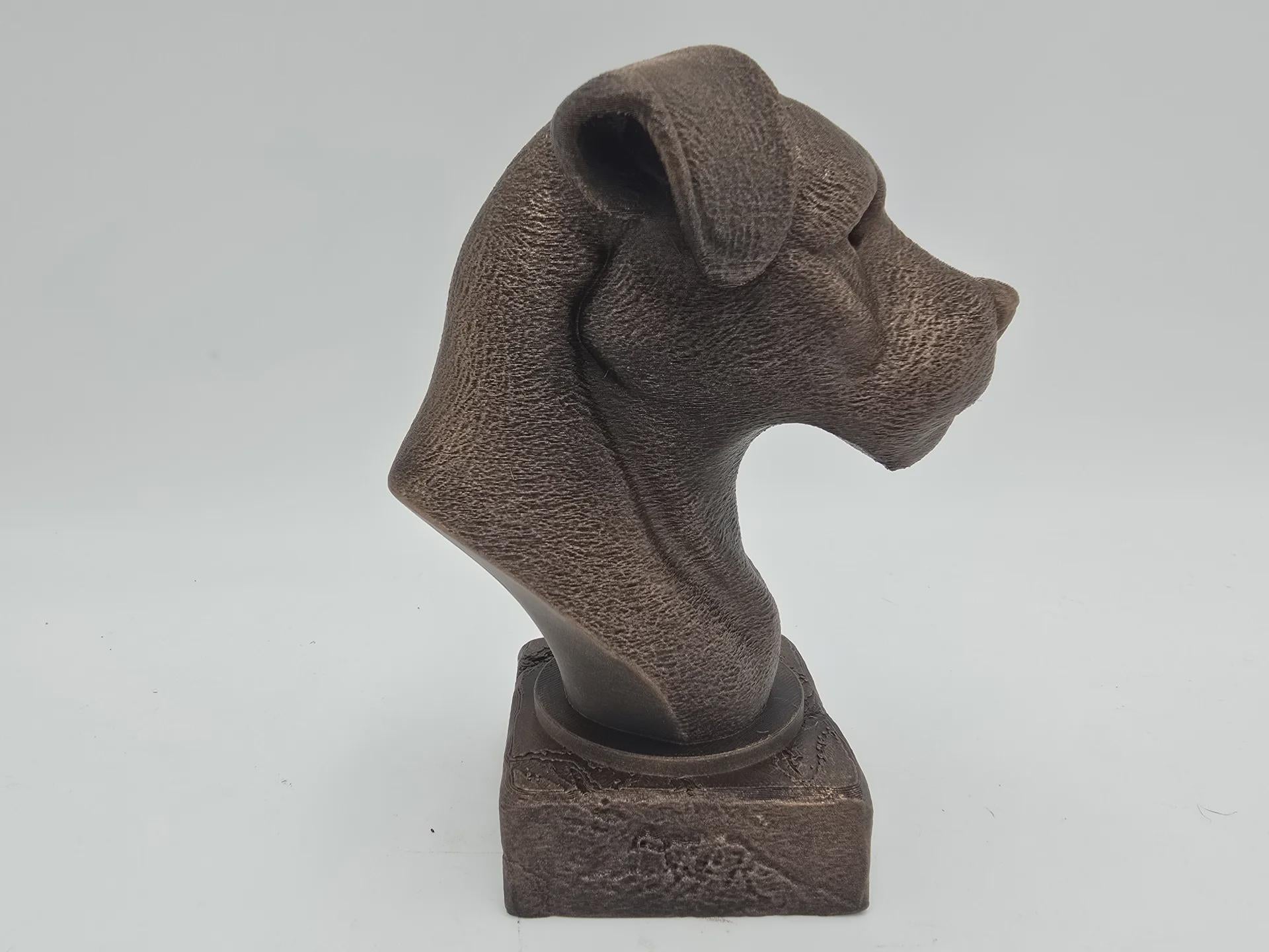 Bust of a Border terrier dog statue - home decor dog lover gift him her handpainted ornament