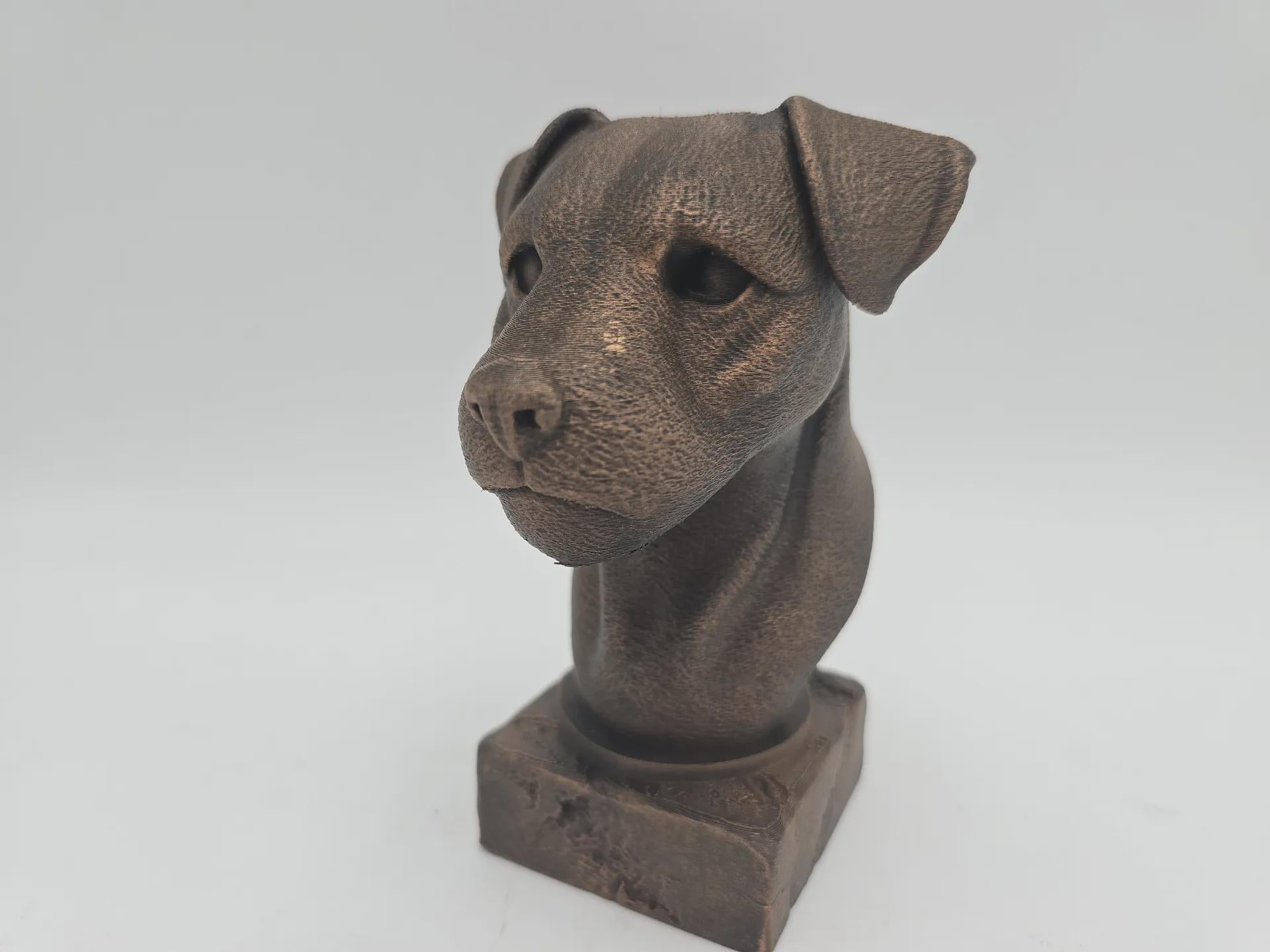 Büste einer Border Terrier Hundestatue - Wohndeko Hundeliebhaber Geschenk für ihn oder sie handbemaltes Ornament