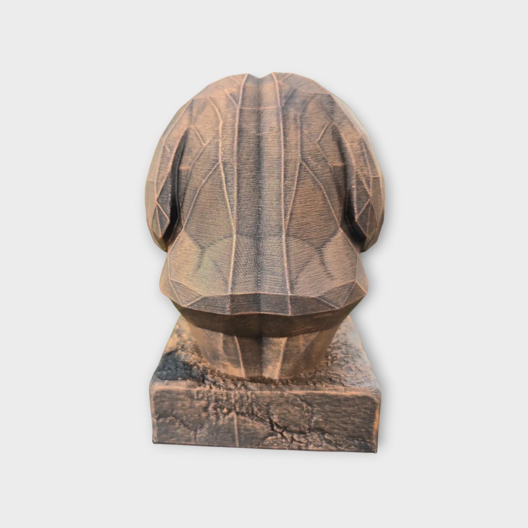 Bust of a Shih Tzu low poly dog statue - home decor dog lover handpainted ornament