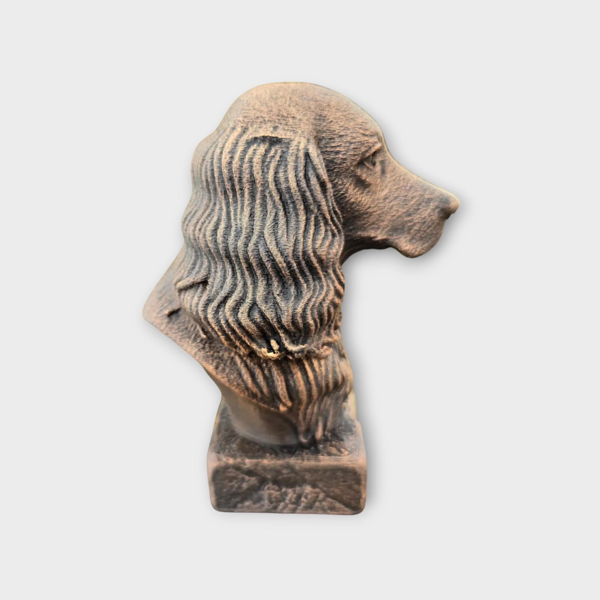 Bust of a Springer Spaniel dog statue - home decor dog lover handpainted ornament