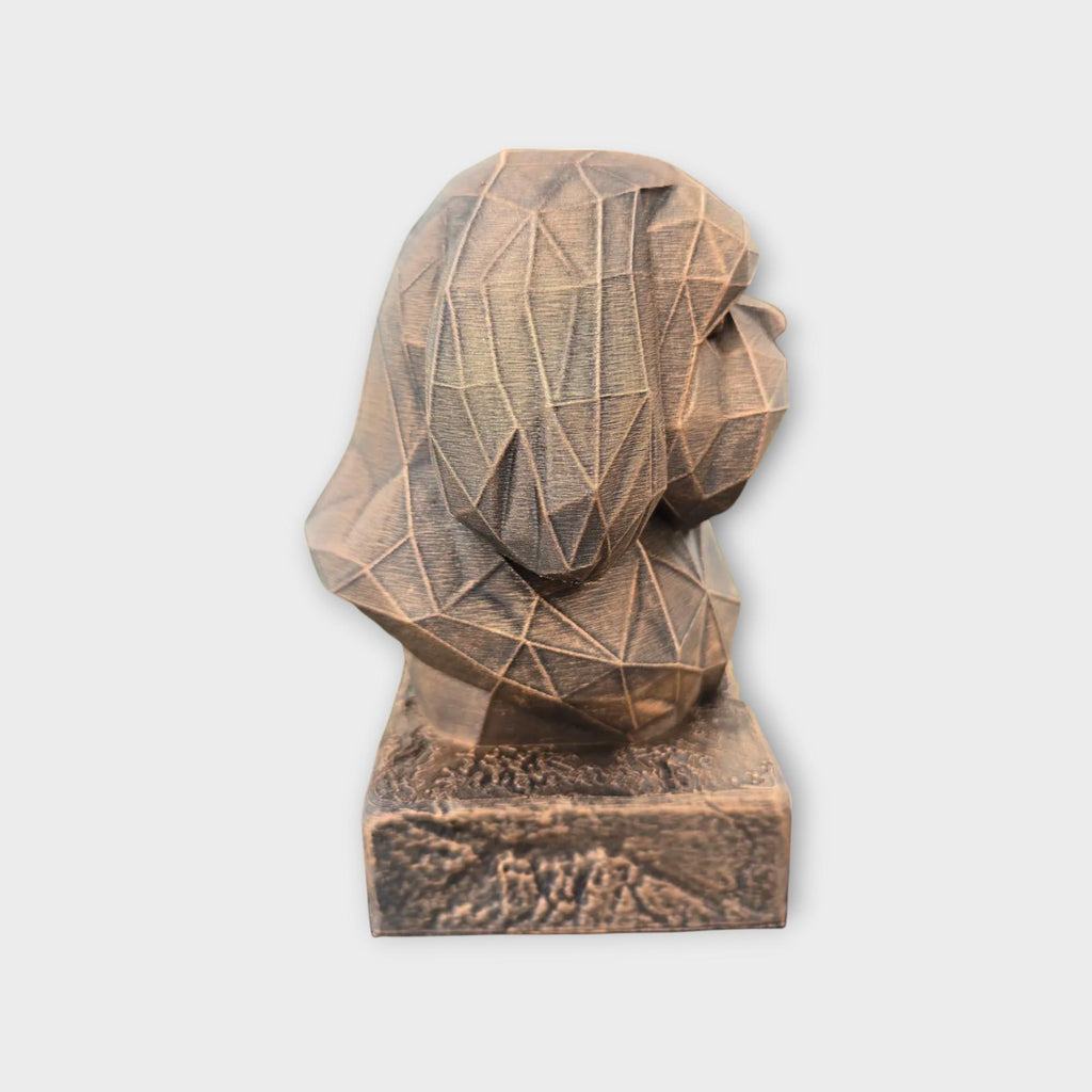 Bust of a Shih Tzu low poly dog statue - home decor dog lover handpainted ornament