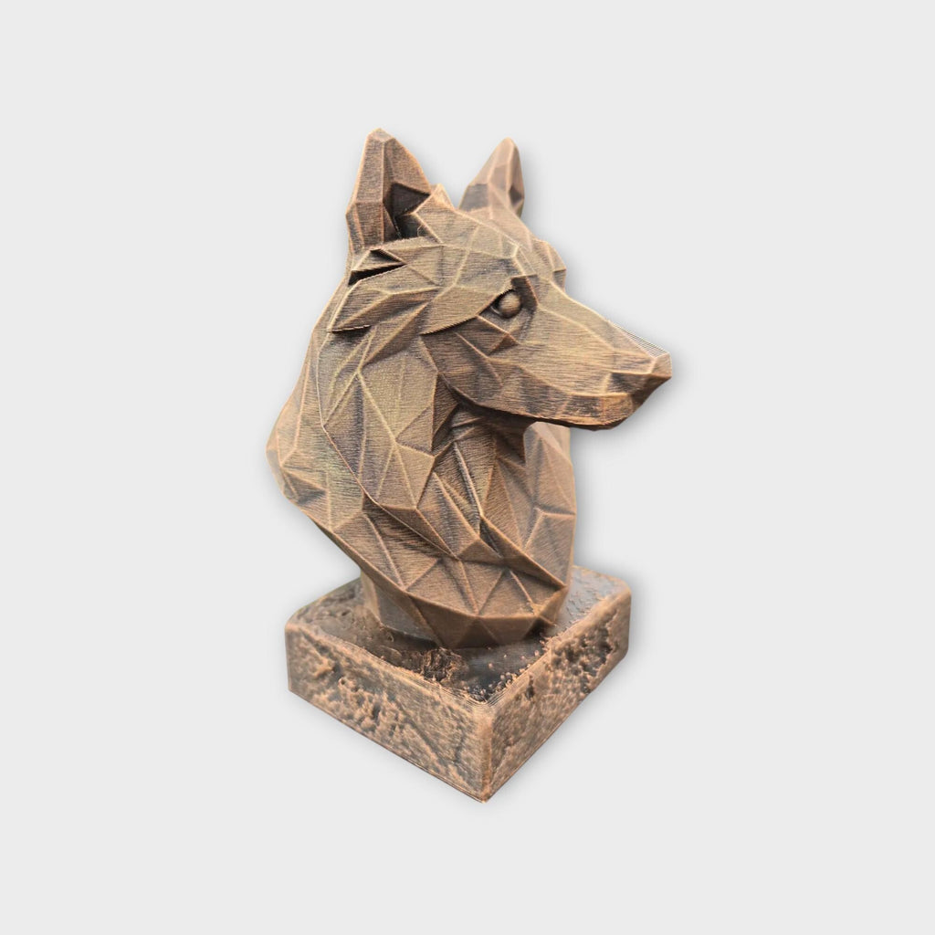 Büste eines Shetland Sheepdog Low Poly Büste Hundestatue - Wohndeko Hundeliebhaber handbemaltes Ornament