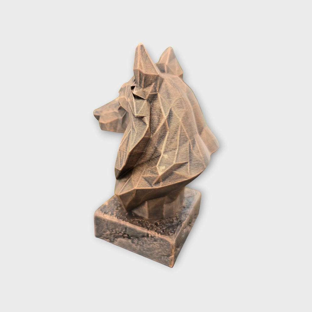 Büste eines Shetland Sheepdog Low Poly Büste Hundestatue - Wohndeko Hundeliebhaber handbemaltes Ornament