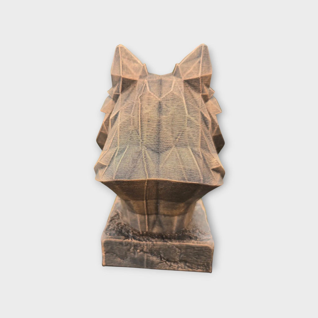 Büste eines Shetland Sheepdog Low Poly Büste Hundestatue - Wohndeko Hundeliebhaber handbemaltes Ornament