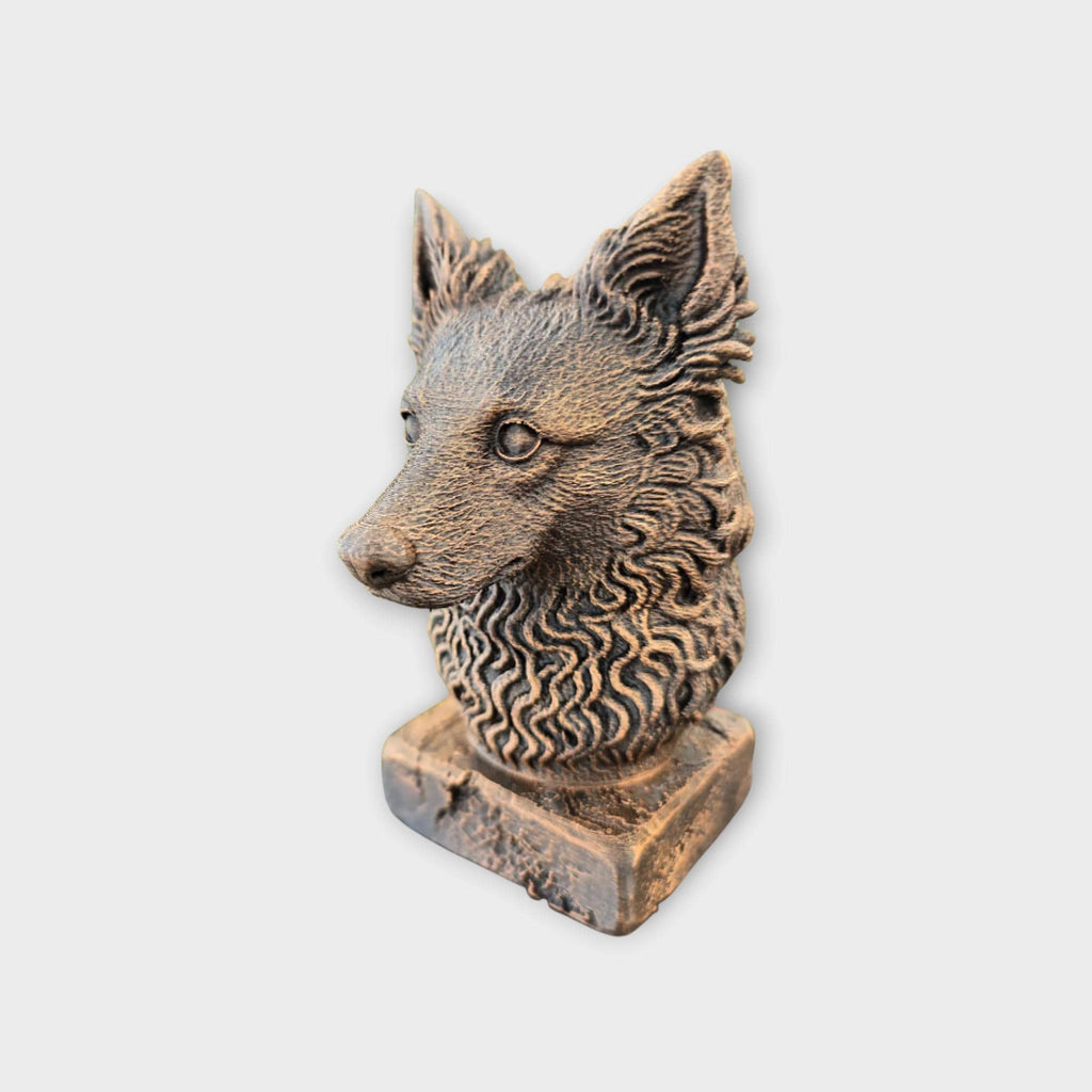 Bust of a Mudi dog statue - home decor dog lover handpainted ornament