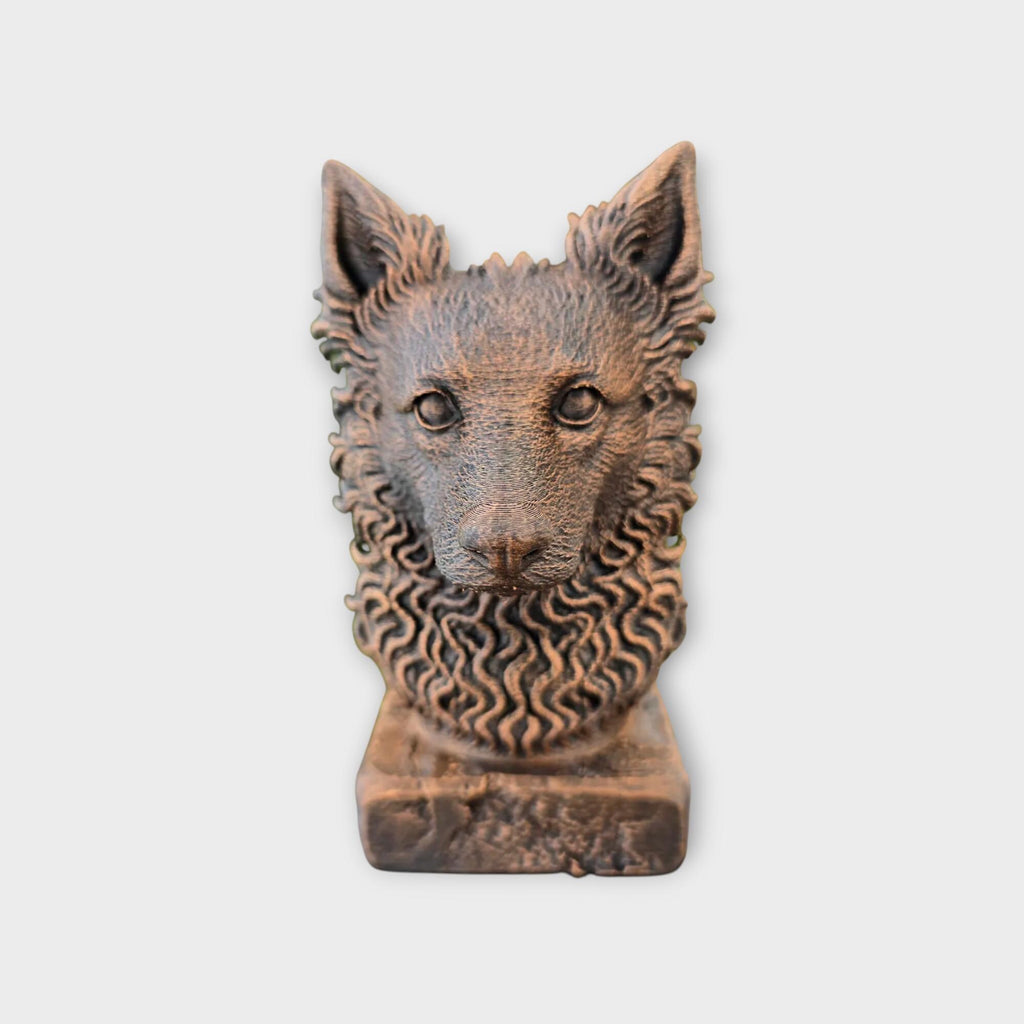 Bust of a Mudi dog statue - home decor dog lover handpainted ornament