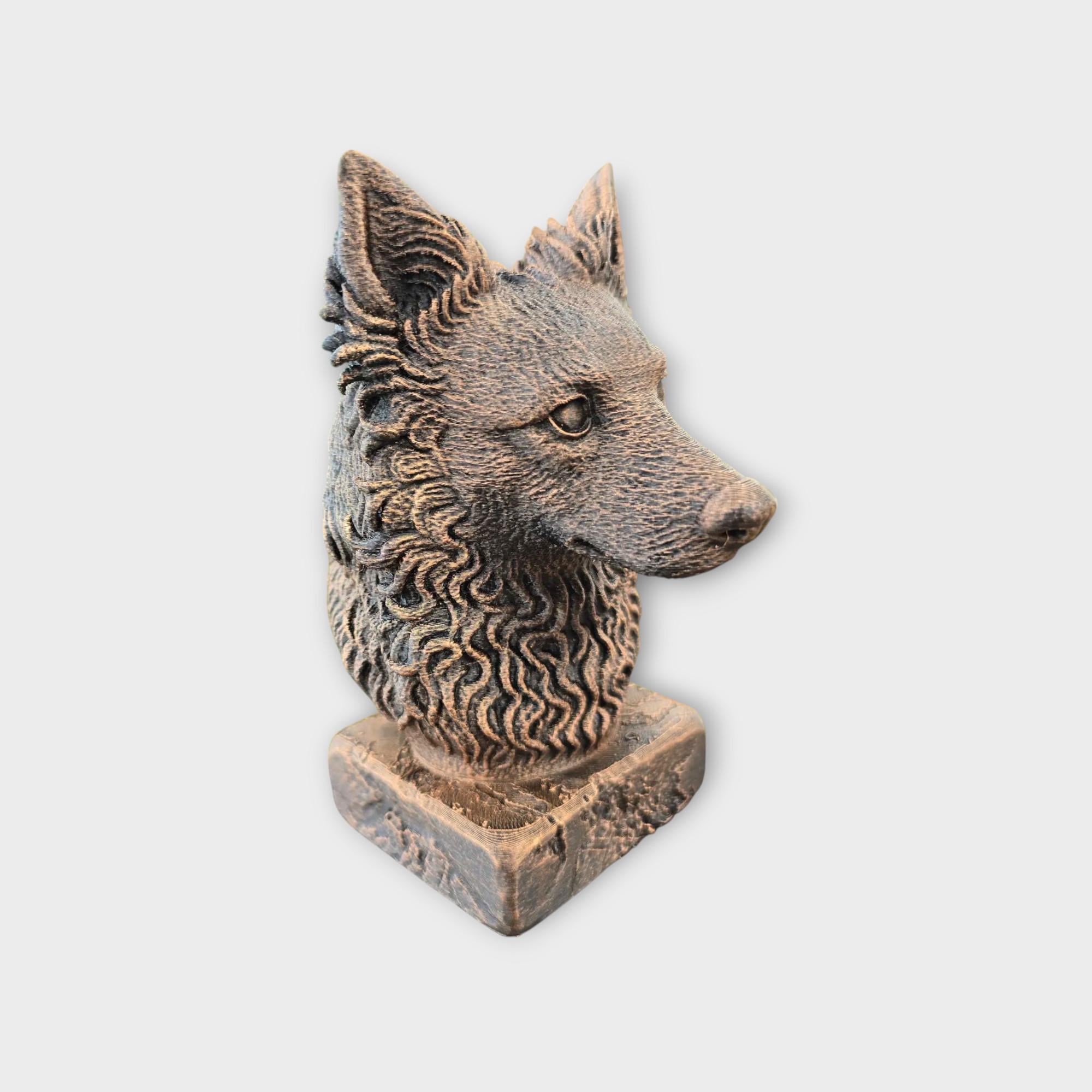 Bust of a Mudi dog statue - home decor dog lover handpainted ornament