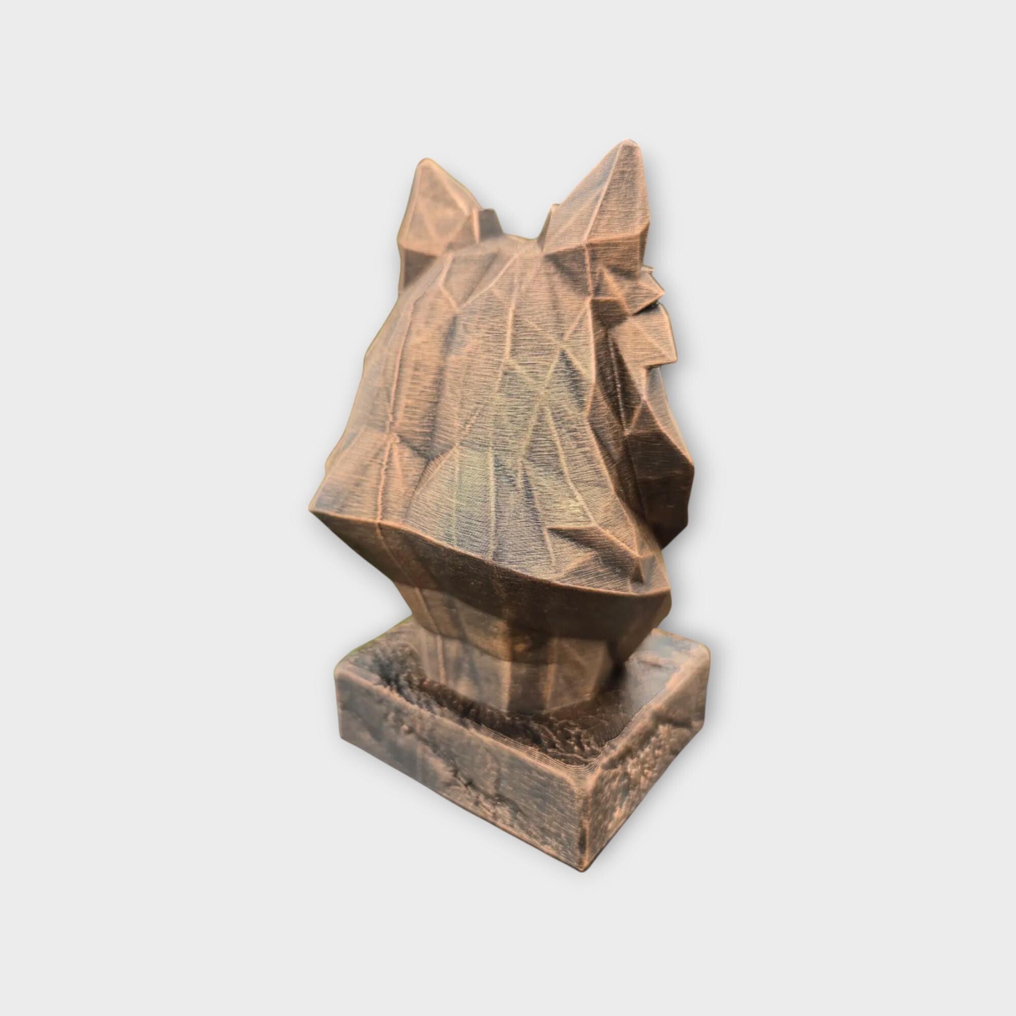 Büste eines Shetland Sheepdog Low Poly Büste Hundestatue - Wohndeko Hundeliebhaber handbemaltes Ornament