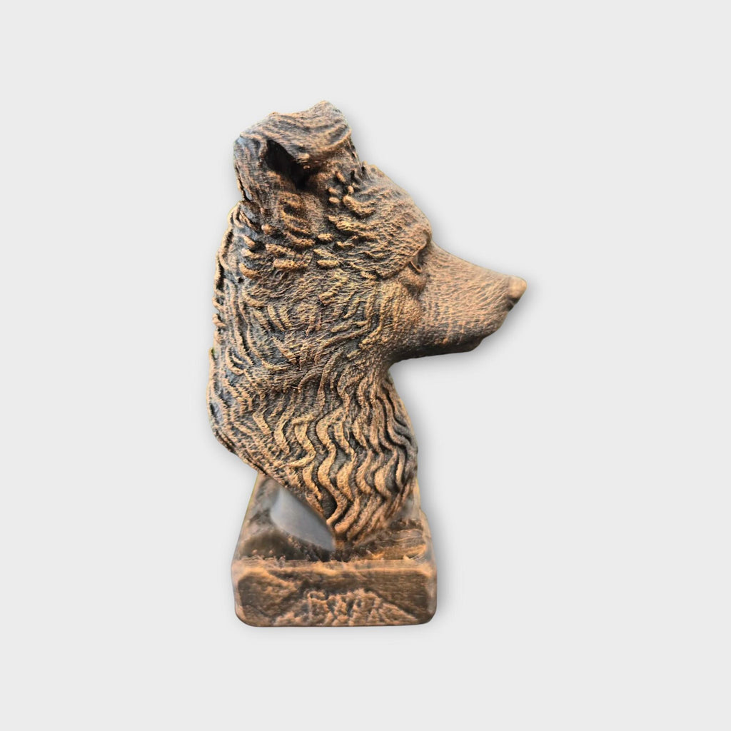 Bust of a Pumi dog statue - home decor dog lover handpainted ornament