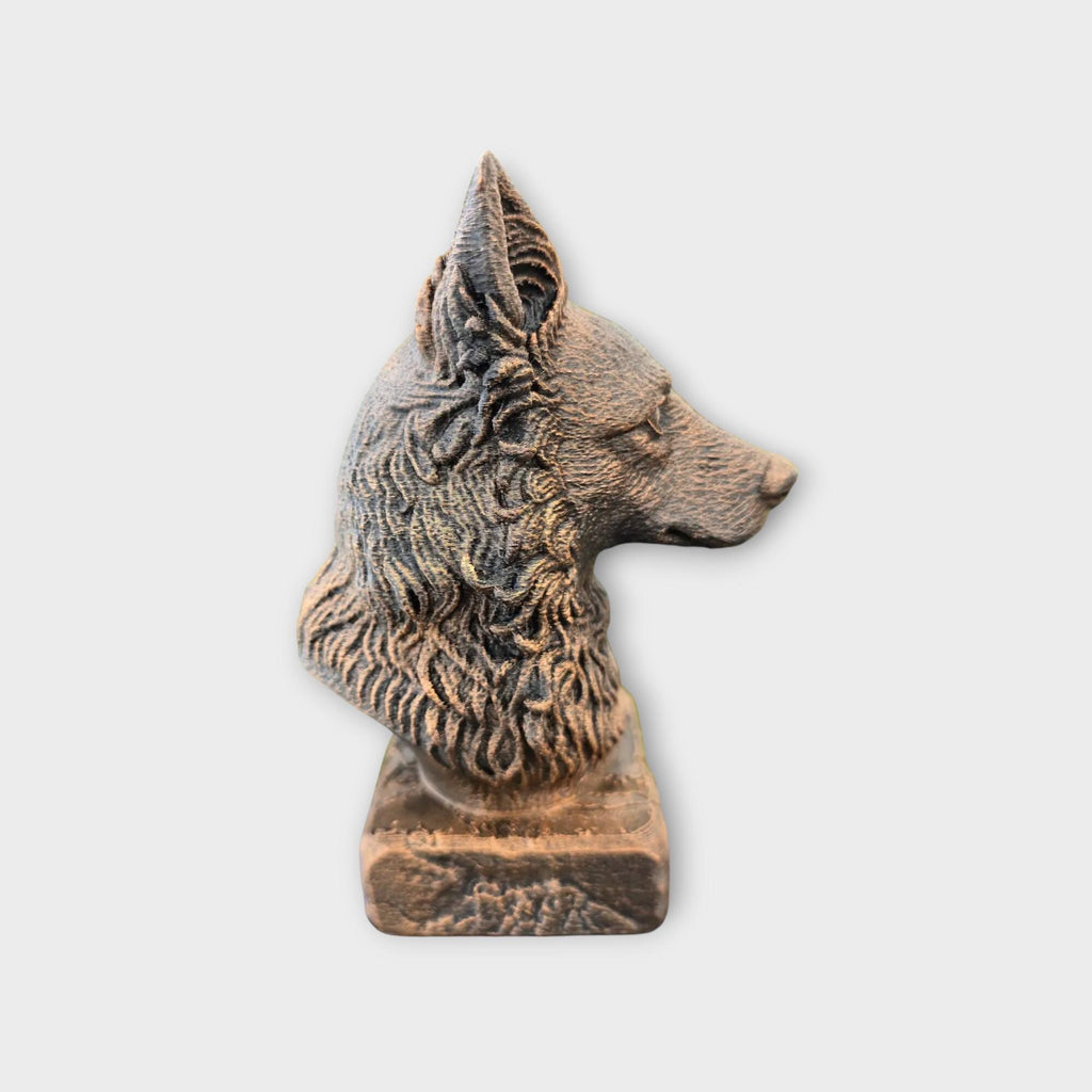 Bust of a Mudi dog statue - home decor dog lover handpainted ornament