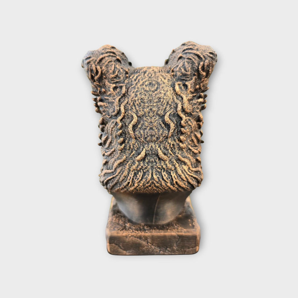 Bust of a Pumi dog statue - home decor dog lover handpainted ornament