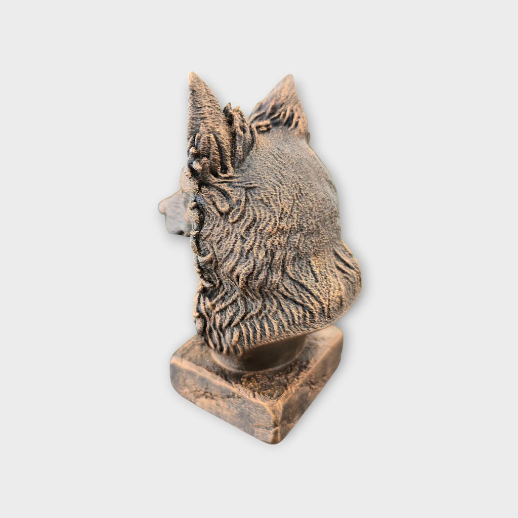 Bust of a Mudi dog statue - home decor dog lover handpainted ornament