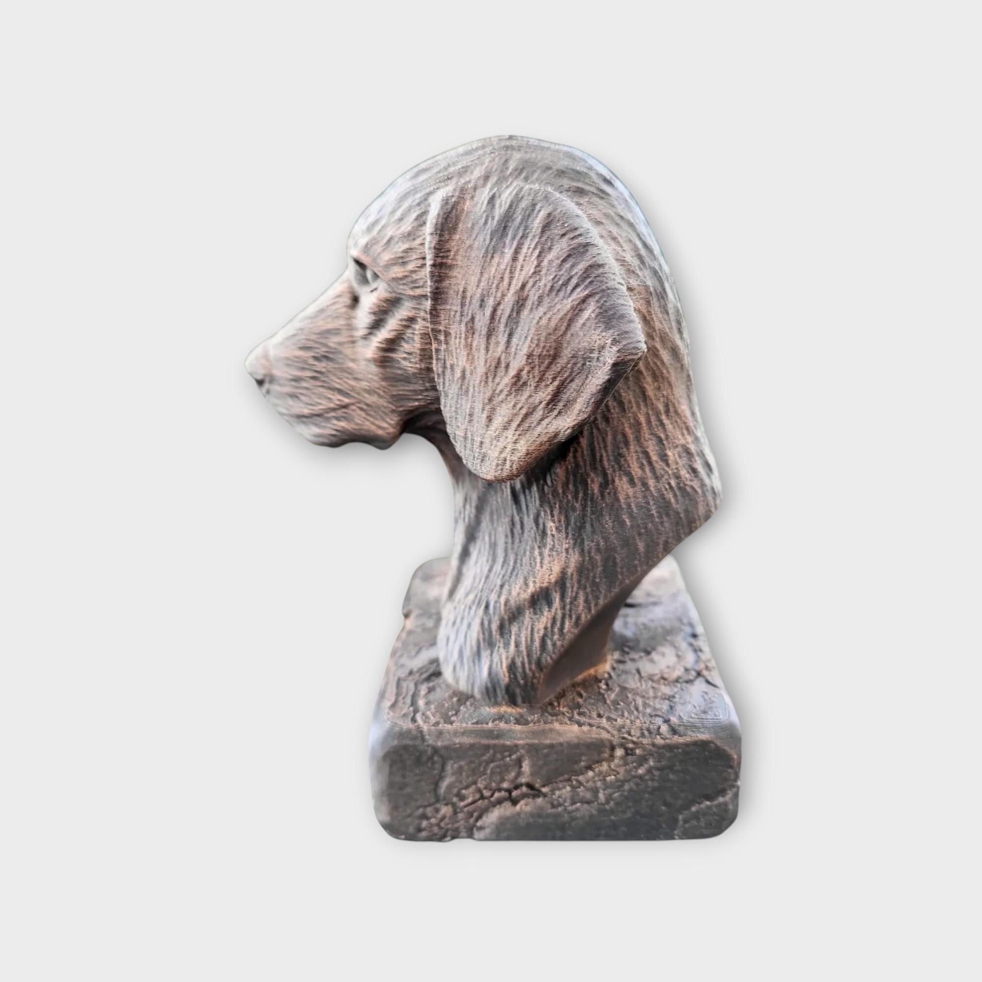 Bust of a Plott hound dog statue - home decor dog lover handpainted ornament