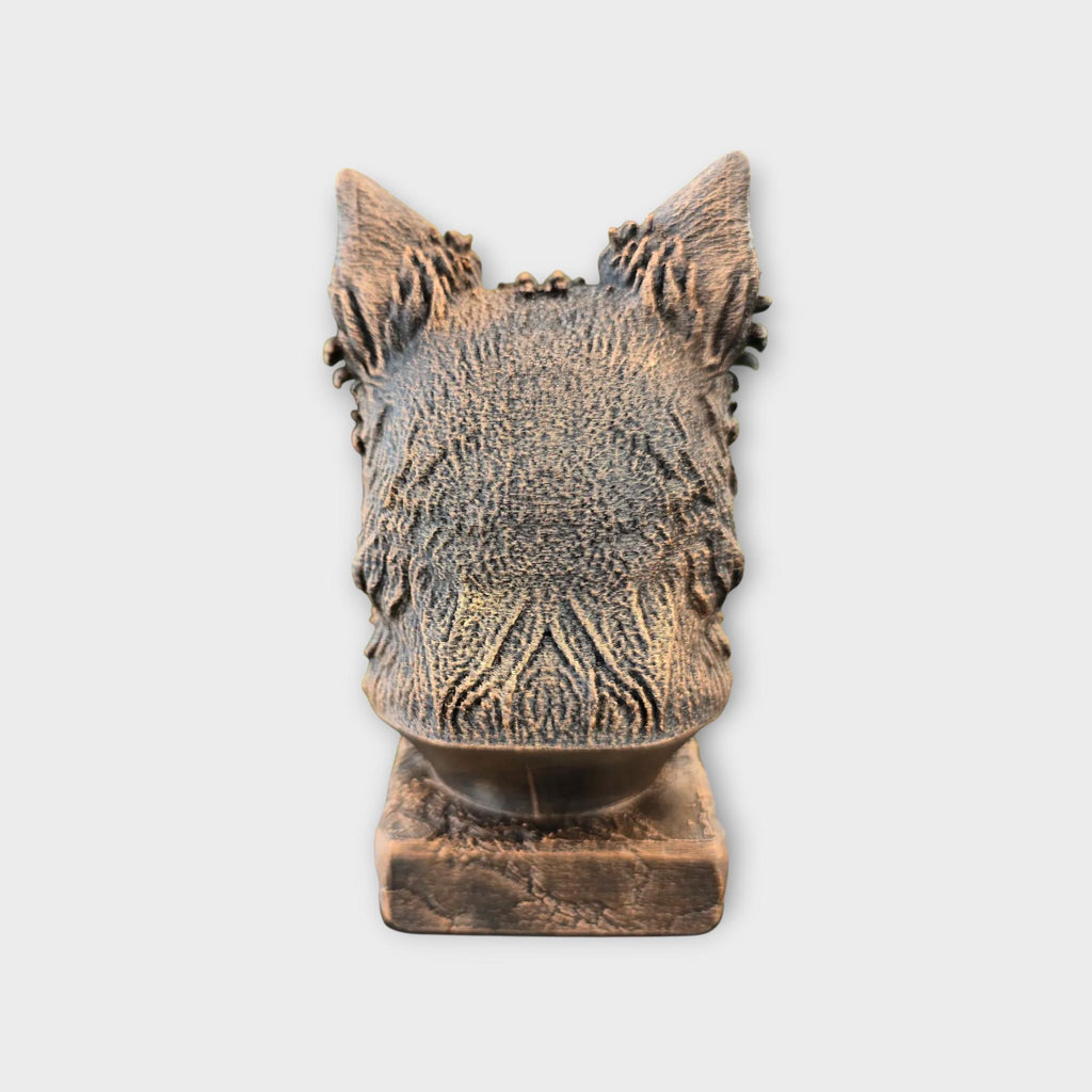 Bust of a Mudi dog statue - home decor dog lover handpainted ornament